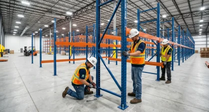 Pallet racking installation in a Delaware warehouse facility