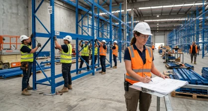 Project and installation management services for warehouse racking in Delaware